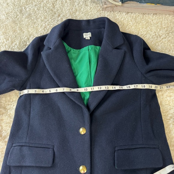 J Crew Wool-blend blazer-coat in Navy - Picture 5 of 12